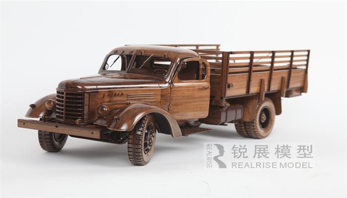 经典解放卡车CA-10实木模型