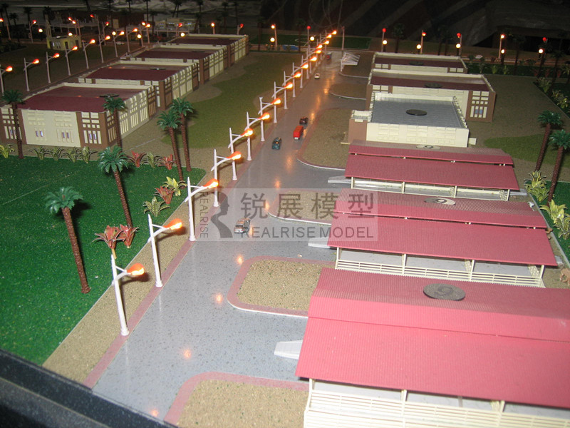 卡塔尔农场建筑沙盘