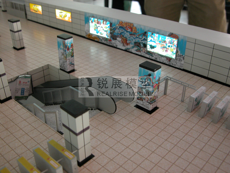 Subway station space display model 