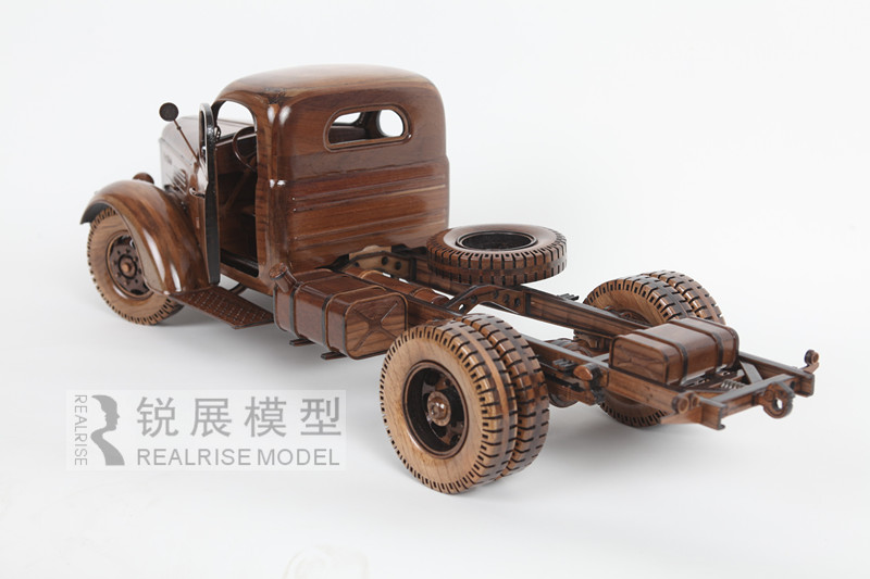 Solid wood truck model 