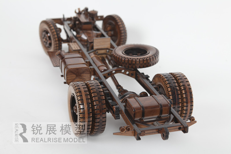 Solid wood truck model 