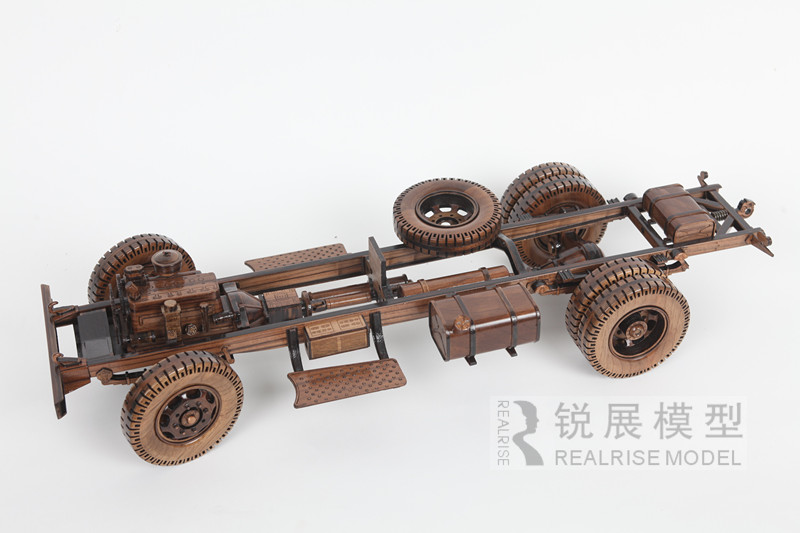 Solid wood truck model 