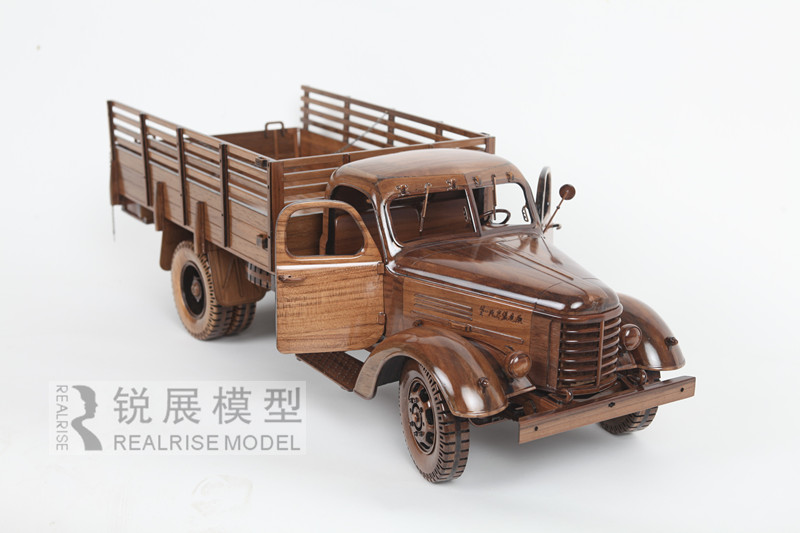 Solid wood truck model 