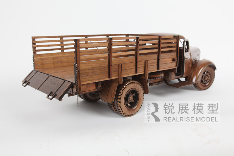 Solid wood truck model 