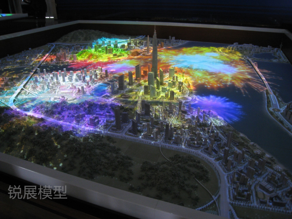 Multimedia projection interactive sandbox models